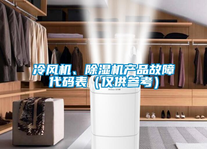冷風(fēng)機(jī)、除濕機(jī)產(chǎn)品故障代碼表（僅供參考）